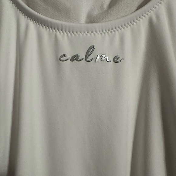 CALME by Johnny Was White Tank One Piece, Size Small (v) - Picture 4 of 8